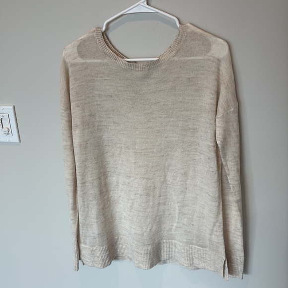 Lululemon Knit Sweater Heathered Cream Oatmeal Size Large - Picture 1 of 9